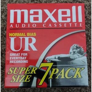 Maxell 108575 Normal Bias UR Audio Cassette -‎ 7 Pack